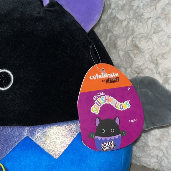 ON HOLD 🦇Squishmallows Emily Bat Jolly Rancher 12” Halloween 2021 HTF NWT - Picture 3 of 6